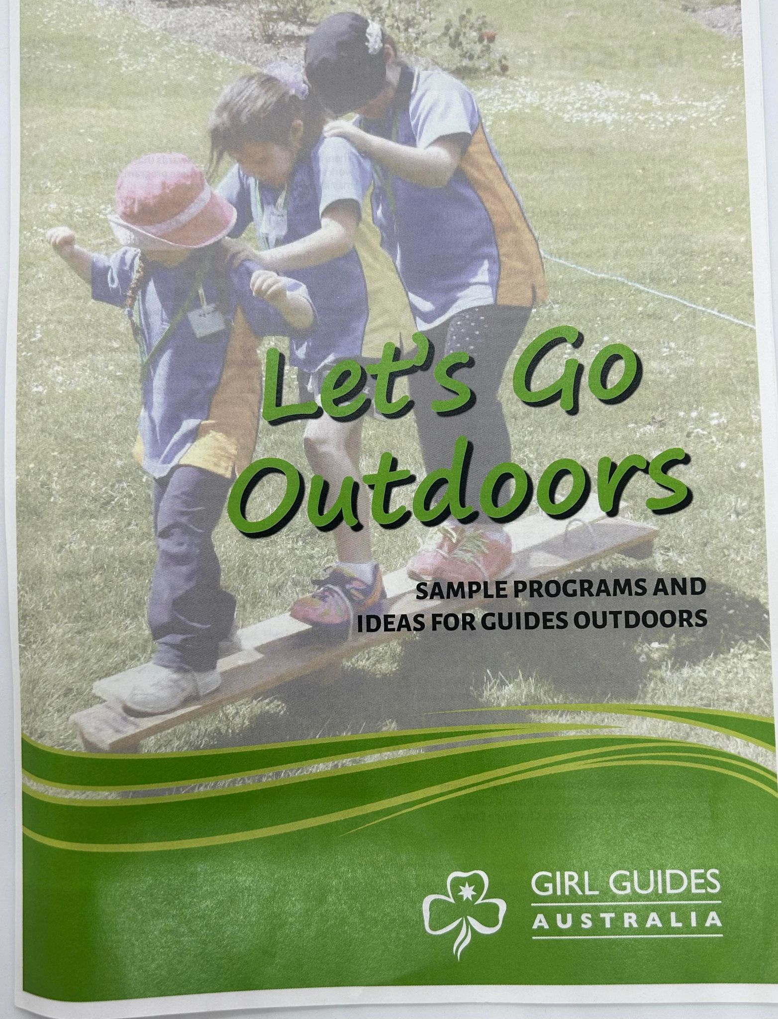 a paper based resource with sample ideas for guides outdoors