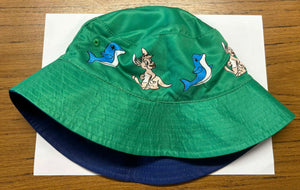 B2B reversible Green Bucket Hat - Green