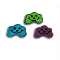 a bound badge that is an extra scoop of ice cream that is available in blue, green or purple