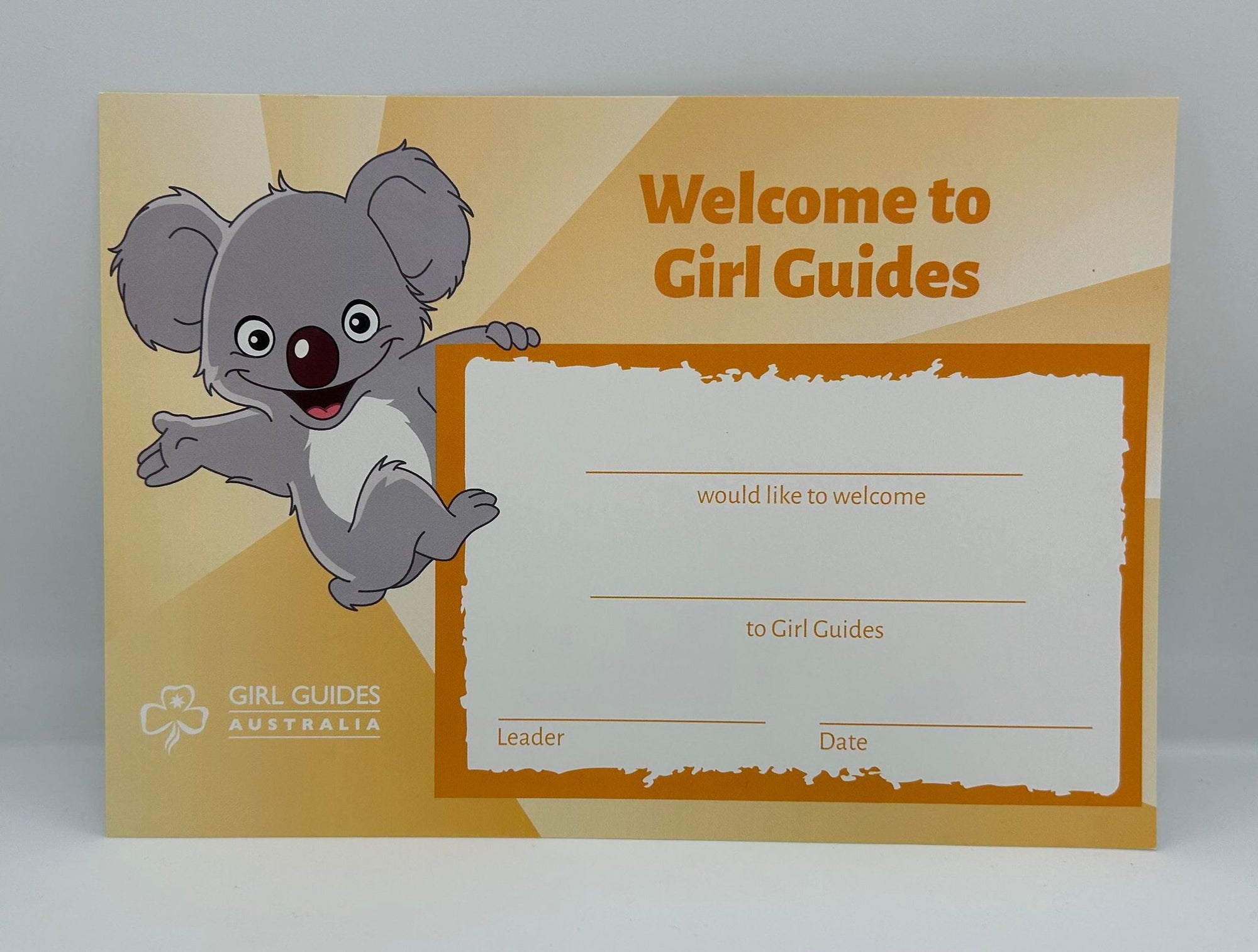 Welcome to Guides Certificate - A5